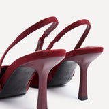 Dash Burgundy Scuba Court Heels