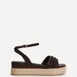 Dazed Brown Faux Leather Flatform Sandals