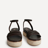 Dazed Brown Faux Leather Flatform Sandals
