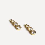 Dazzle Gold Crystal Drop Earrings