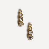 Dazzle Gold Crystal Drop Earrings