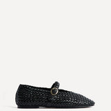Debut Black Handwoven Ballet Flats