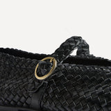 Debut Black Handwoven Ballet Flats