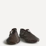 Debut Brown Handwoven Ballet Flats
