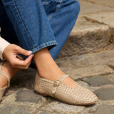 Debut Nude Handwoven Ballet Flats