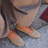 Dedicate Wide Fit Taupe Ballet Flats