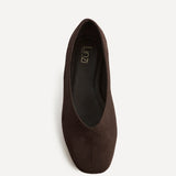 Dedicate Wide Fit Brown Ballet Flats