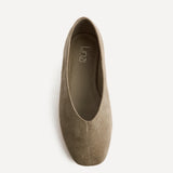Dedicate Wide Fit Taupe Ballet Flats