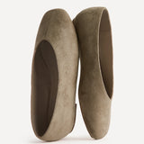Dedicate Wide Fit Taupe Ballet Flats