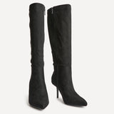 Define Black Stiletto High Leg Boots