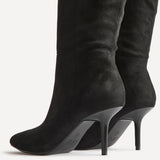Define Black Stiletto High Leg Boots