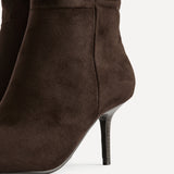 Define Brown Stiletto High Leg Boots
