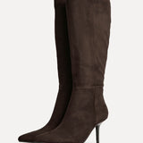 Define Brown Stiletto High Leg Boots
