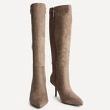 Define Mocha Stiletto High Leg Boots