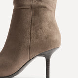 Define Mocha Stiletto High Leg Boots