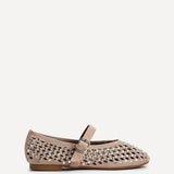 Delicate Nude Suede Ballet Pumps