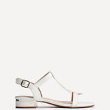 Deluxe Wide Fit White T-Bar Sandals