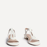 Deluxe Wide Fit White T-Bar Sandals
