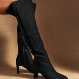 Demand Black Long Heeled Boots
