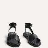 Denia Wide Fit Black Sandals