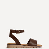 Denia Wide Fit Brown Sandals