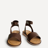 Denia Wide Fit Brown Sandals