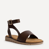 Denia Wide Fit Brown Sandals
