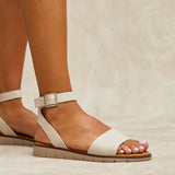 Denia Wide Fit Nude Sandals