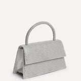 Desire Silver Embellished Clutch Bag