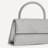 Desire Silver Embellished Clutch Bag