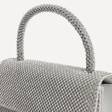 Desire Silver Embellished Clutch Bag