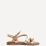 Destino Gold Studded Gladiator Sandals