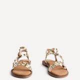Destino Gold Studded Gladiator Sandals