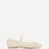 Devon Ivory Handwoven Ballet Flats