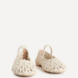 Devon Ivory Handwoven Ballet Flats