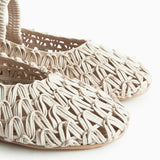 Devon Ivory Handwoven Ballet Flats