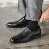 Diego Mens Black Faux Leather Slip-On Shoes