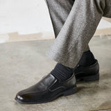 Diego Mens Black Faux Leather Slip-On Shoes