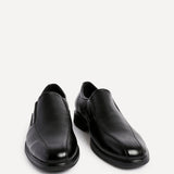 Diego Mens Black Faux Leather Slip-On Shoes
