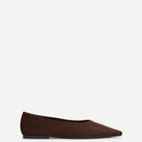 Direct Brown Pointed Toe Ballet Flats