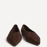 Direct Brown Pointed Toe Ballet Flats
