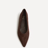 Direct Brown Pointed Toe Ballet Flats