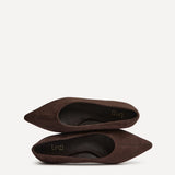 Direct Brown Pointed Toe Ballet Flats