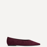 Direct Burgundy Pointed Toe Ballet Flats
