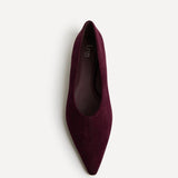 Direct Burgundy Pointed Toe Ballet Flats