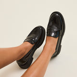 Direction Black Patent Loafers