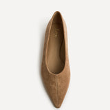 Direct Taupe Pointed Toe Ballet Flats