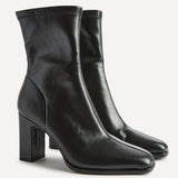 District Black Faux Leather Ankle Boots