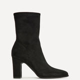 District Black Faux Suede Ankle Boots