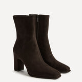 District Brown Faux Suede Ankle Boots